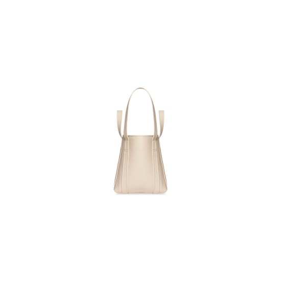 BALENCIAGA WOMEN'S EVERYDAY 2.0 XS NORTH-SOUTH SHOULDER TOTE BAG IN SAND