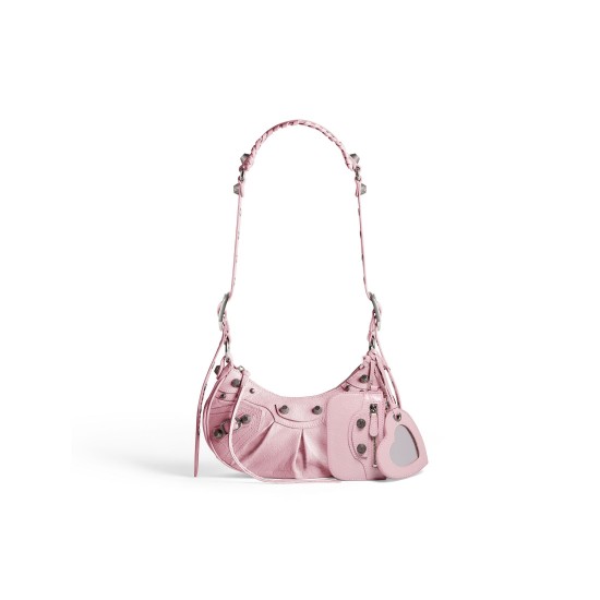 BALENCIAGA WOMEN'S LE CAGOLE XS SHOULDER BAG IN PINK