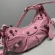 BALENCIAGA WOMEN'S LE CAGOLE XS SHOULDER BAG IN PINK