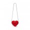 BALENCIAGA WOMEN'S LE CAGOLE HEART MINI BAG IN RED