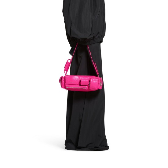 BALENCIAGA WOMEN'S SUPERBUSY XS SLING BAG IN BRIGHT PINK