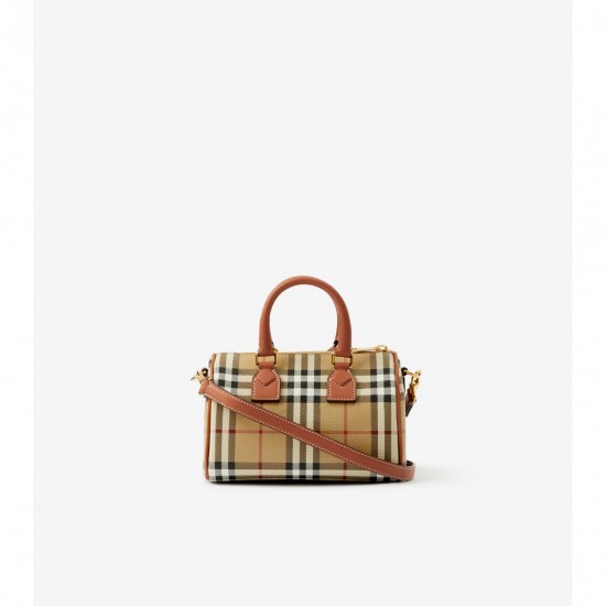 BURBERRY Check Mini Medium Bowling Bag