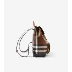 BURBERRY Check and Leather Backpack