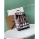 BURBERRY Check and Leather Backpack