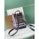 BURBERRY Check and Leather Backpack