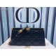 DIOR CARO COLLE NOIRE CLUTCH WITH CHAIN