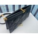 DIOR CARO COLLE NOIRE CLUTCH WITH CHAIN