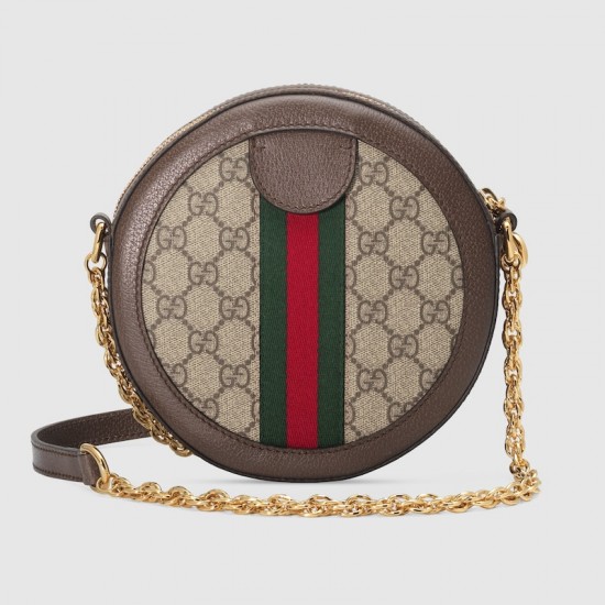 GUCCI OPHIDIA MINI GG ROUND SHOULDER BAG