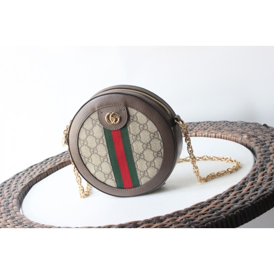 GUCCI OPHIDIA MINI GG ROUND SHOULDER BAG