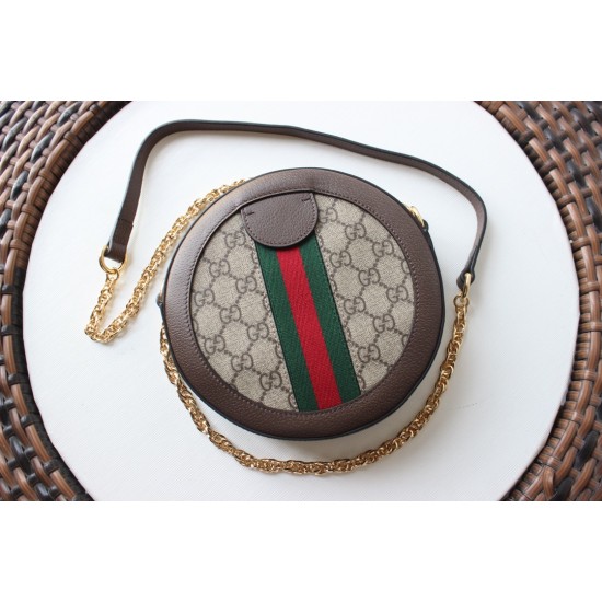 GUCCI OPHIDIA MINI GG ROUND SHOULDER BAG