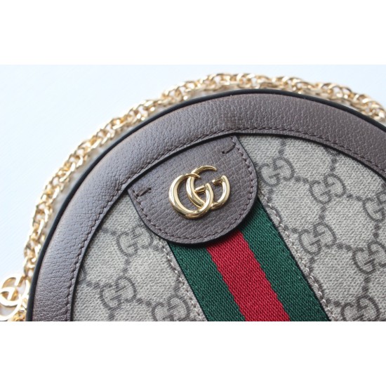 GUCCI OPHIDIA MINI GG ROUND SHOULDER BAG