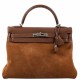 Hermès Kelly 32 Retourne Grizzly Fauve Suede Togo Amazone Strap - Limited Edition