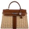 Hermès Kelly 35 Picnic, Wicker & Barenia leather Palladium Hardware