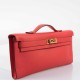 Hermès Kelly Cut Rouge Tomate Swift Gold Hardware