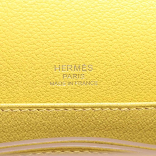 Hermès ROULIS SLIM WALLET GRIS MEYER EVERCOLOR PERMABRASS GOLD HARDWARE