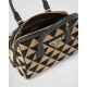 PRADA Symbole embroidered fabric top-handle bag